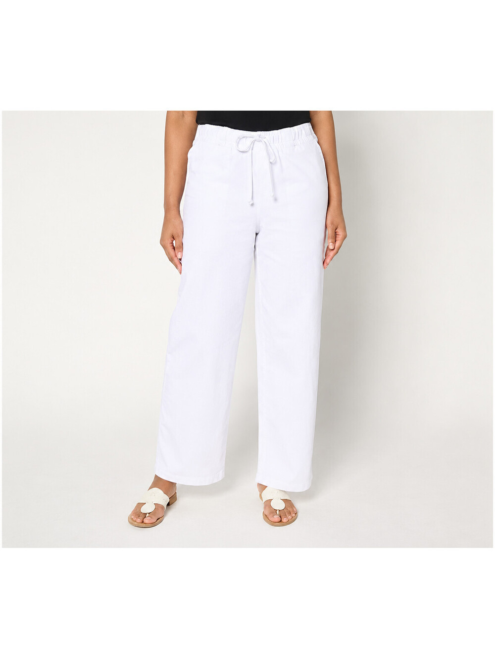 Studio Park x Amy Stran Petite Drawcord Jean White, Petite Large